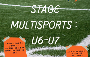 Stage Foot Toussaint pour U6-U7