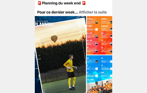 Planning du week end