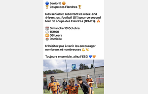 Coupe des Flandres Seniors B Dimanche 13 octobre