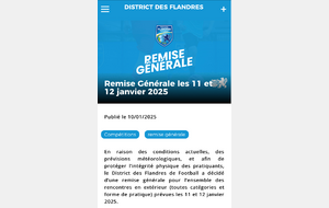 Remise générale 11 et 12 janvier