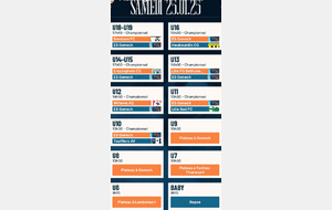 Les matchs du samedi 25 janvier 2025