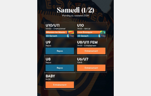 Planning samedi 27 /1