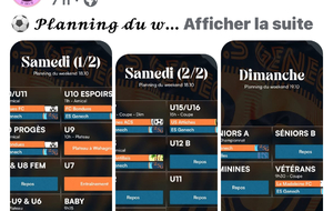 Planning du week end