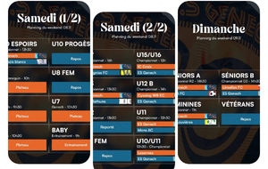 Les matchs du week end …