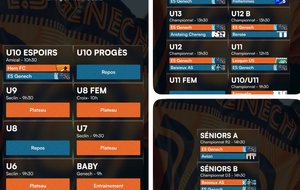 Planning week end 5/6 décembre
