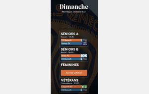 Programme dimanche 18 janvier 2026