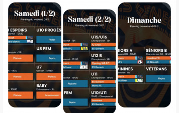 Les matchs du week end …
