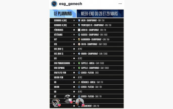 Planning des 28 et 29 mars