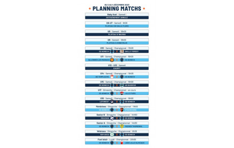 Planning des 2 et 3 décembre