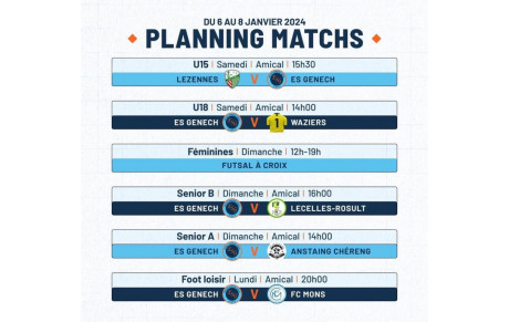 Planning 6-7 janvier 2024