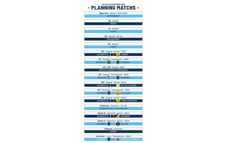 Planning du 13-14 janvier 2024