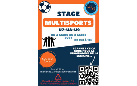 Stage Foot Mars 2024 U7-U8-U9