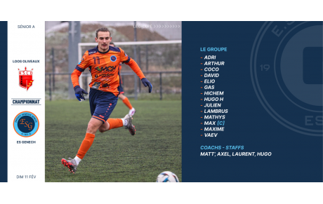 L’équipe 1 se déplace à Loos les Oliveaux …