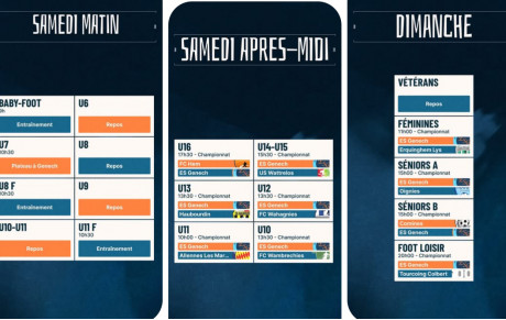Planning 10 et 11 mai