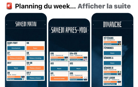 Planning du week end des 17 et 18 mai