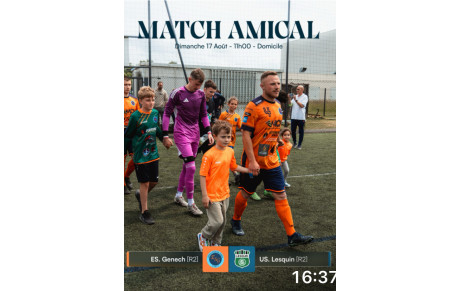 Match amical ESG R2 vs Lesquin R 2  