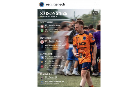 Calendrier R2 Septembre/Decembre