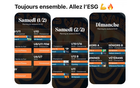 Les rencontres des 20 et 21 septembre …