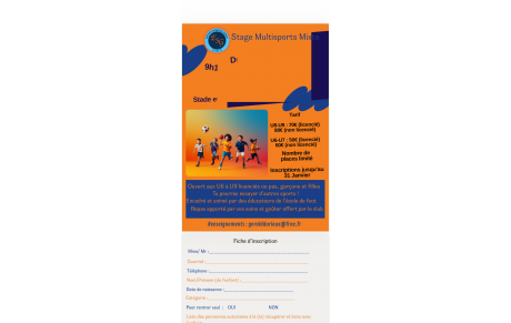 Stage foot du 23 au 26 février